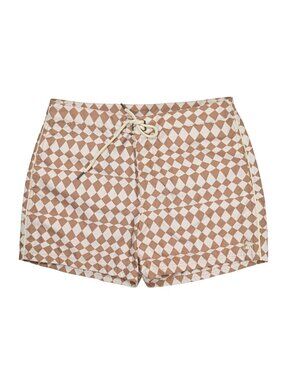 Dandy Del Mar Riviera Swim Shorts in Brown Argyle